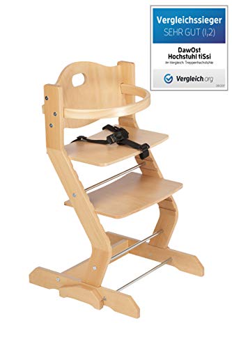 tiSsi ® Hochstuhl Set mit Bügel, Tisch, Gurt Buche natur, beige - 2