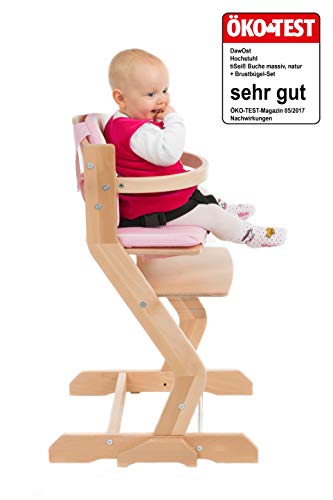 tiSsi ® Hochstuhl Set mit Bügel, Tisch, Gurt Buche natur, beige - 3