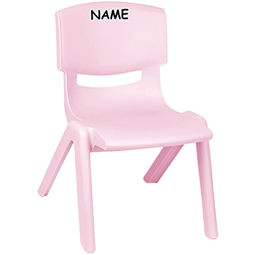 alles-meine.de GmbH Kinderstuhl / Stuhl _ Farbe wählbar _ rosa / rosé - Pastell - Plastik - bis 100 kg belastbar / kippsicher - für INNEN & AUßEN - 0 - 99 Jahre - stapelbar - Gar.. - 3