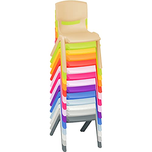 alles-meine.de GmbH Kinderstuhl / Stuhl _ Farbe wählbar _ rosa / rosé - Pastell - Plastik - bis 100 kg belastbar / kippsicher - für INNEN & AUßEN - 0 - 99 Jahre - stapelbar - Gar.. - 6