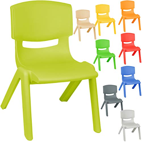 alles-meine.de GmbH Kinderstuhl / Stuhl _ Farbe wählbar _ rosa / rosé - Pastell - Plastik - bis 100 kg belastbar / kippsicher - für INNEN & AUßEN - 0 - 99 Jahre - stapelbar - Gar.. - 7