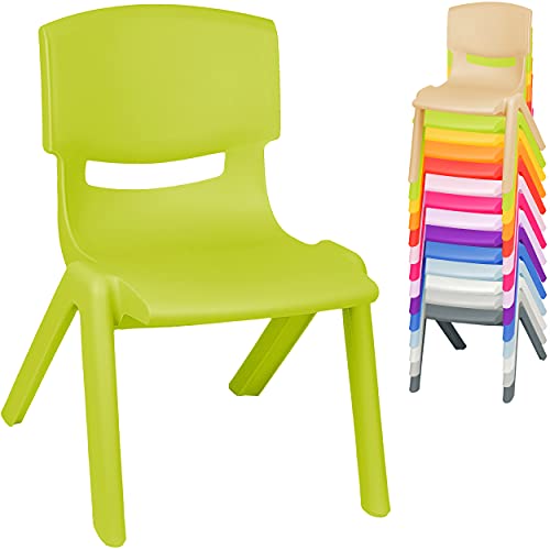 alles-meine.de GmbH Kinderstuhl / Stuhl _ Farbe wählbar _ rosa / rosé - Pastell - Plastik - bis 100 kg belastbar / kippsicher - für INNEN & AUßEN - 0 - 99 Jahre - stapelbar - Gar.. - 8