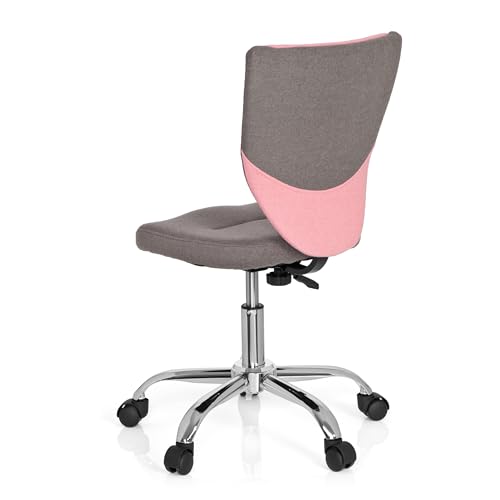 hjh OFFICE 670600 Kinder-Schreibtischstuhl KIDDY Comfort Filzbezug Grau/Rosa Jugend Bürostuhl höhenverstellbar - 5