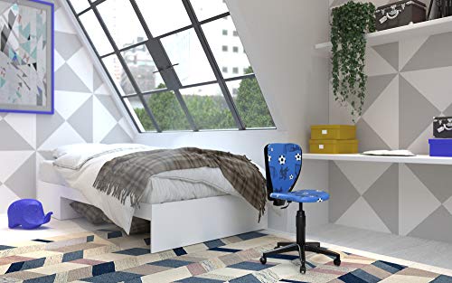 Topstar S’cool 3, Kinderdrehstuhl, Schreibtischstuhl für Kinder, Bezugsstoff blau, Motiv Fußball - 2