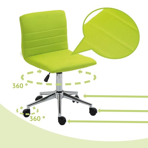 SVITA Linus Schreibtischstuhl Kinder Drehstuhl Stoffbezug Grün - 3