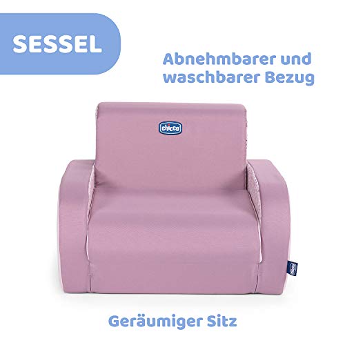 Chicco Twist Kindersessel Umwandelbar in Chaise Longue und Sofa, Kindersessel mit 3 Konfigurationen, Bequem und Leicht, Umwandelbar mit 1 Handgriff - für Kinder ab 12 Monaten - 6