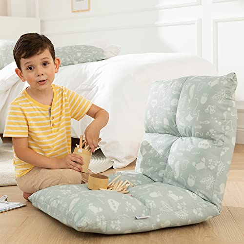 howa 2 in 1 Kindersessel + Kinderliege Bodensessel Lehne 6 Fach verstellbar Seaworld 86022 - 2