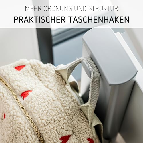 moll Sprinter mit Schublade und Side Top, höhenverstellbarer Kinderschreibtisch für Jungen und Mädchen, Korpus Weiß, Holzwerkstoff, 117,2cm (+40cm) x 70,5cm - 6