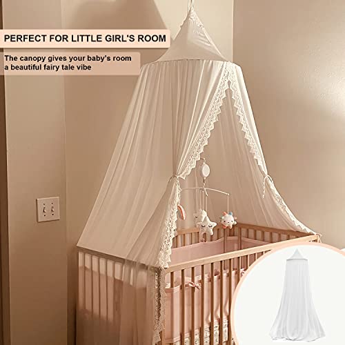 Betthimmel Lace Spitze, Himmel über Kinderbett Baldachin Princess Bed Canopy - 5