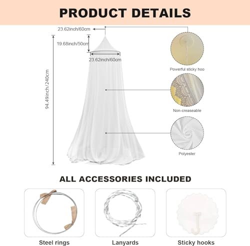 Betthimmel Lace Spitze, Himmel über Kinderbett Baldachin Princess Bed Canopy - 7