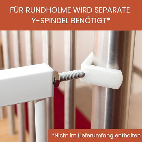 Hauck Treppenschutzgitter / Türschutzgitter Stop N Safe 2 incl. 9 cm Verlängerung, für Breiten 84 – 89 cm, ohne Bohren, Einhändiges Öffnen, Beidseitig Schwenkbar, Metall, Grau - 5