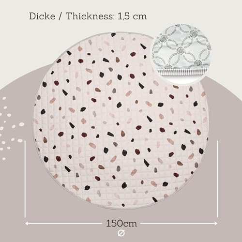 Hakuna Matte Gesteppte Krabbeldecke für Baby 150 cm – Extra Dick - 2