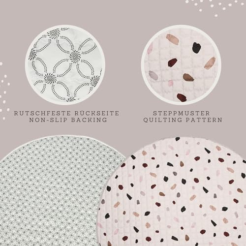 Hakuna Matte Gesteppte Krabbeldecke für Baby 150 cm – Extra Dick - 5