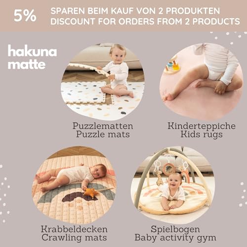 Hakuna Matte Gesteppte Krabbeldecke für Baby 150 cm – Extra Dick - 6