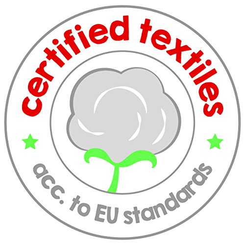 roba Spiel- & Krabbeldecke Jumbotwins - 100 x 100 cm - Gepolsterte Spieldecke für Babys - Spielunterlage mit Elefanten Motiv aus Baumwolle - inkl. Baby-Spielzeug - 4