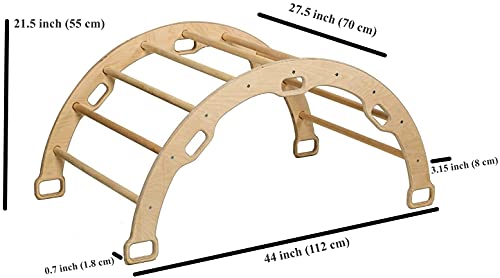 Kletterbogen | Montessori Kletterbogen | Bogen mit Kissen | Bogenwippe für Kinder | Unisex Kleinkind Kletter Bogen (Origami) - 6